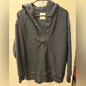 Aerie Oversized Hooded Henley - XXS